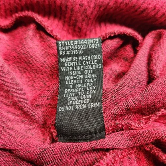 I.N.Studio Womens Size 2 X Red Lightweight Sweater Plus SideTie and Neck -23 - Picture 8 of 11